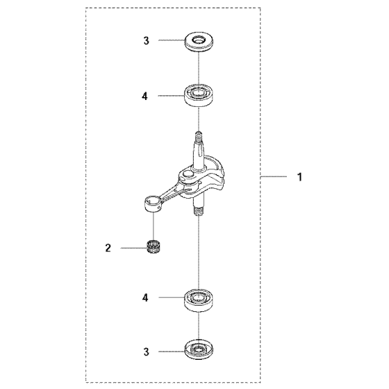 Crankshaft Assembly for Husqvarna 122 HD60 Hedge Trimmers