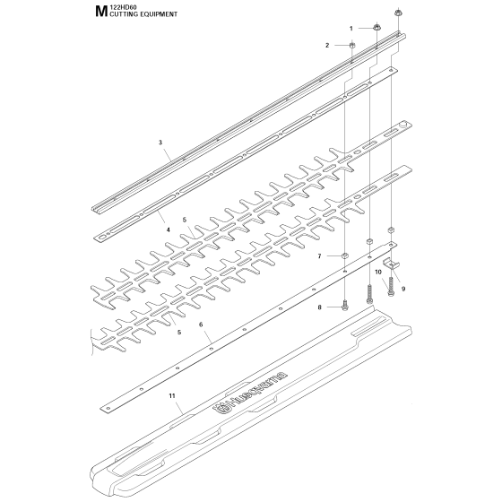 Cutting Equipment Assembly for Husqvarna 122 HD60 Hedge Trimmers