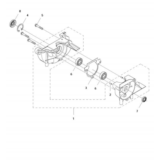 Crankcase for Husqvarna 122 LDx Trimmer/ Edgers