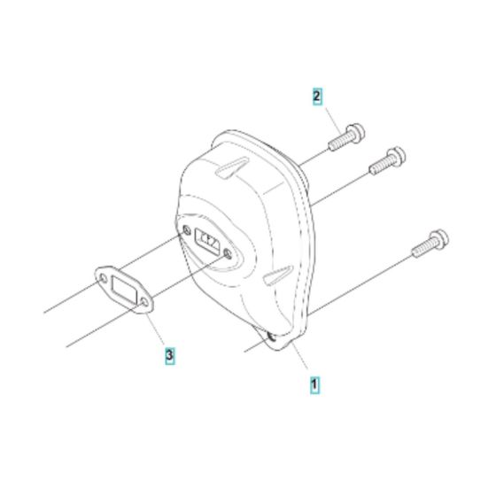Muffler Assembly for 122RJ
