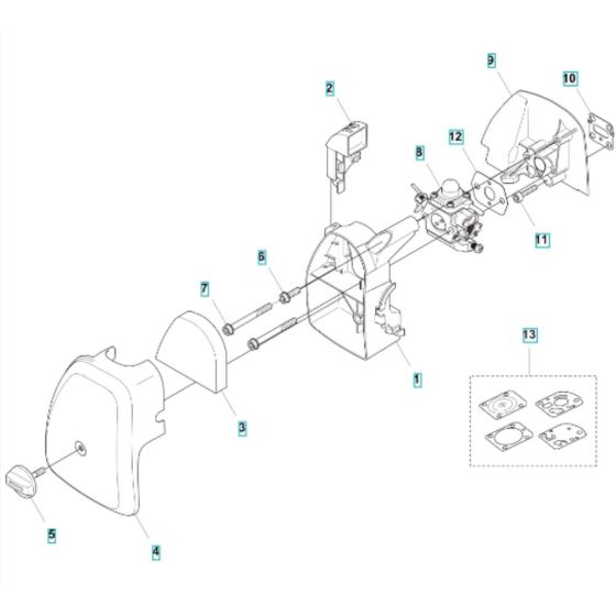 Air Filter Assembly for 122RJ