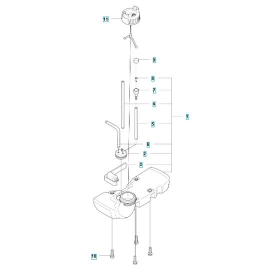 Fuel Tank Assembly for Husqvarna