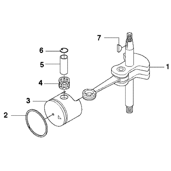 Piston & Crankshaft Assembly for Husqvarna 123 HD60 Hedge Trimmers