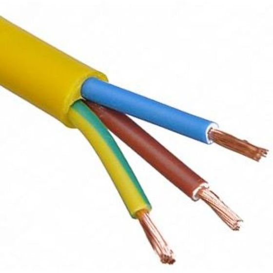 2.50mm Yellow 110v 3 Core Arctic Grade Flexible Cable