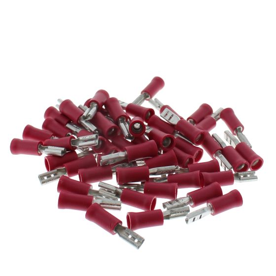 Red Pre-Insulated Push-On Terminals - 2.80mm (Pack of 50) - 0-001-30