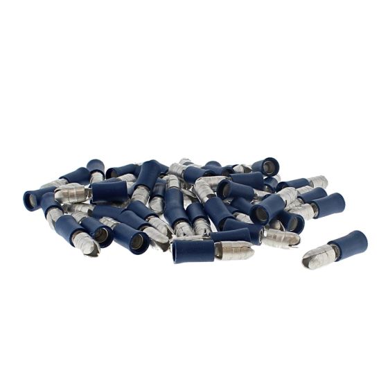 Blue Pre-Insulated Bullet Terminals - 5.00mm (Pack of 50) - 0-001-32