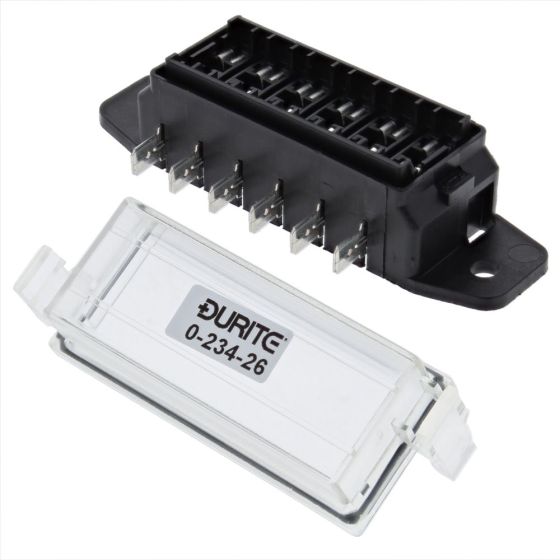 6 Way Side Entry Fuse Box for Blade Type Fuse - Each - 0-234-26