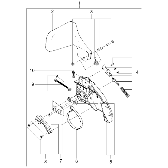 Chain Brake Assembly for Husqvarna 125 Chainsaw