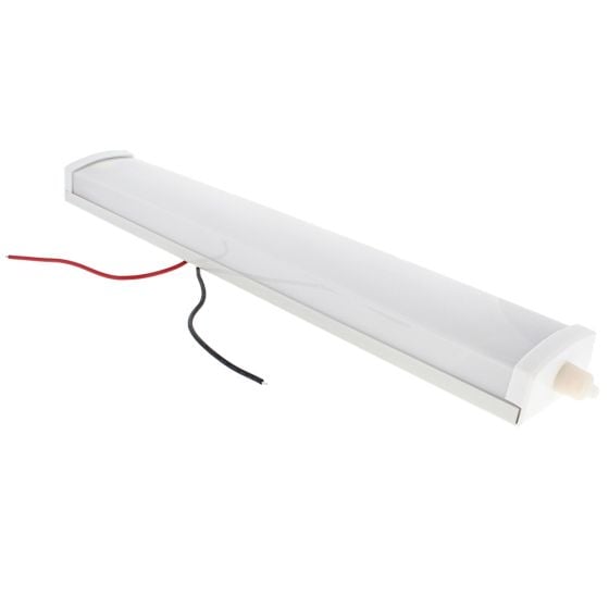 Low Profile Fluorescent Lamp in White Stove Enamelled Steel - 0-408-00