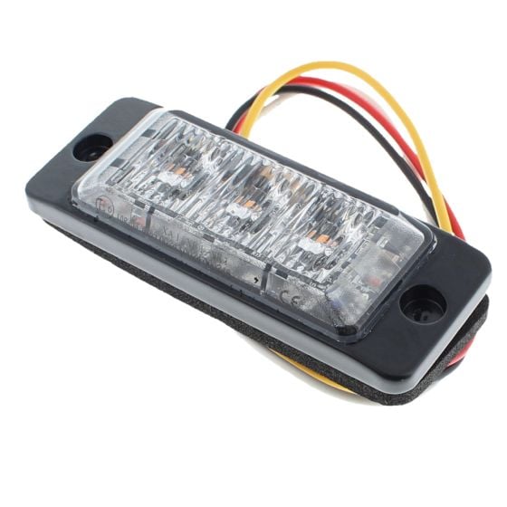 Amber High Intensity 3 LED Slimline Warning Light - 12/24V - 0-441-30