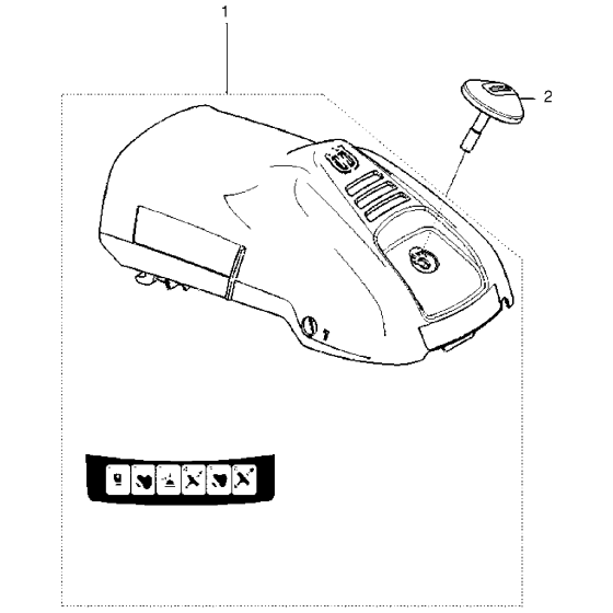 Cylinder Cover Assembly for Husqvarna 125 Chainsaw