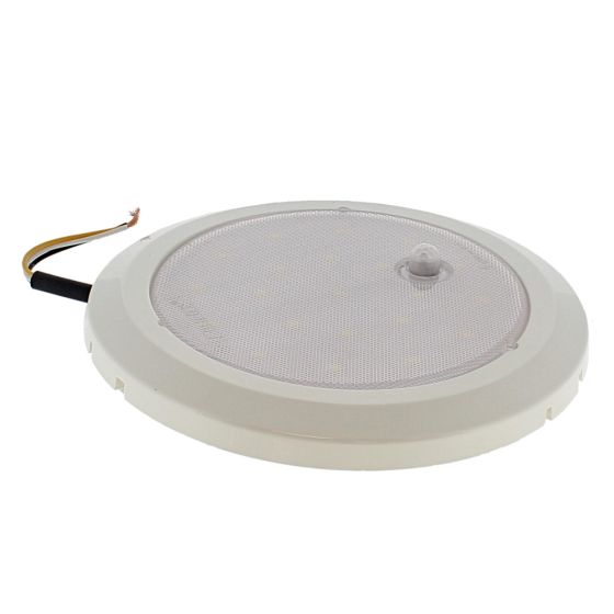 White LED Roof Lamp with PIR - 12/24V - Each - 125 3171