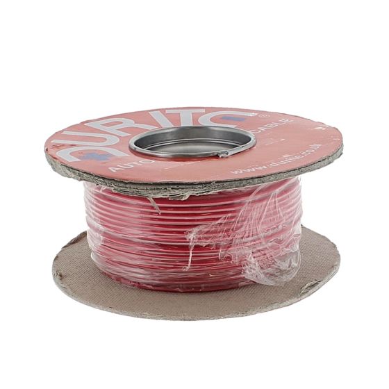 Red Single-Core PVC Auto Cable - 1mm x 50m - 0-942-05