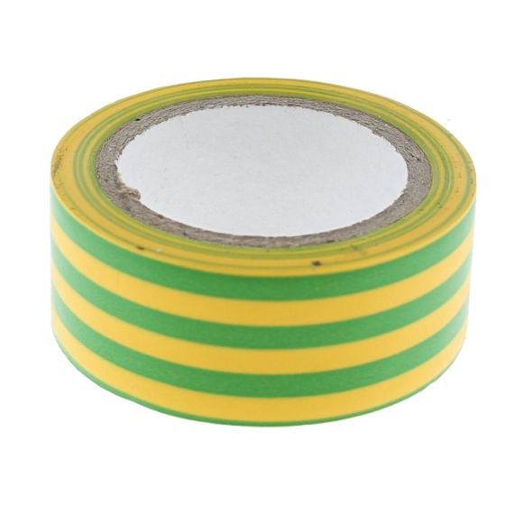 Green/Yellow PVC Adhesive Tape - 19mm x 5m - Each - 5-557-48