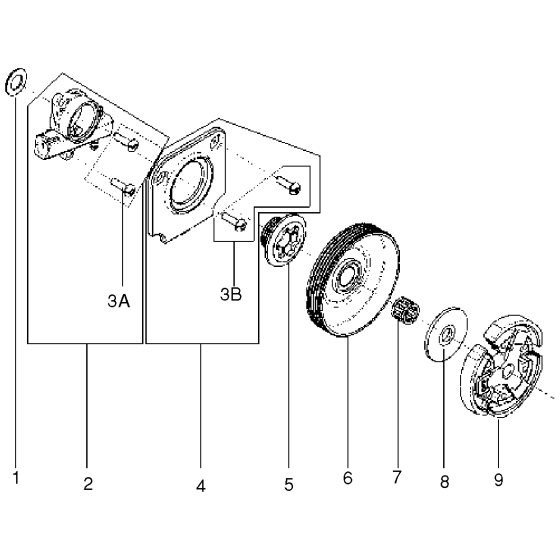 Clutch & Oil Pump Assembly for Husqvarna 125 Chainsaw