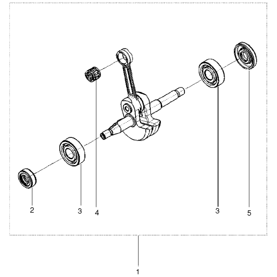 Crankshaft Assembly for Husqvarna 125 Chainsaw