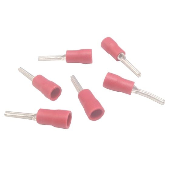 Red Pre-Insulated Pin Terminals - 1.90mm (Pack of 50) - 0-001-42