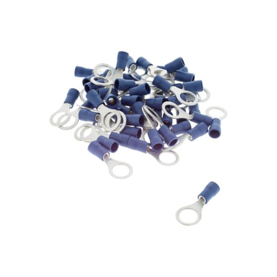 8.40mm Blue Pre-Insulated Ring Terminals (Pack of 50) - 0-001-45