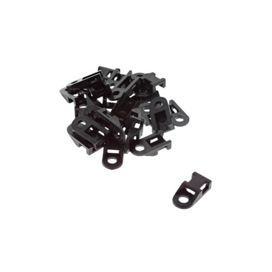 Black Fixing Base for up to 5mm Cable Ties 29 x 9.5mm (Pack of 25) - 0-002-42
