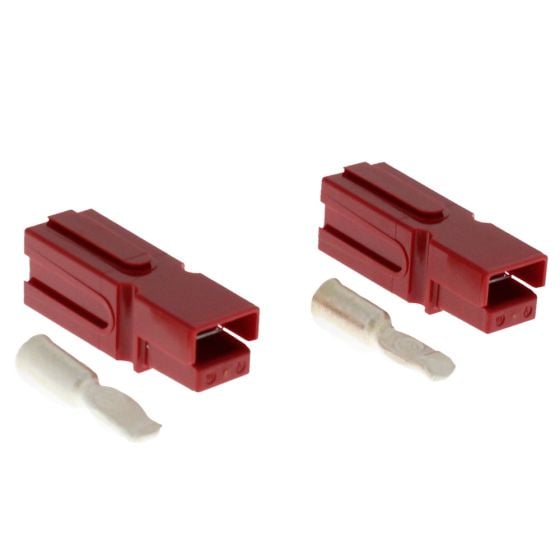 Red High Current 1-Way 75A Connector -  (Pack of 2) - 0-014-55