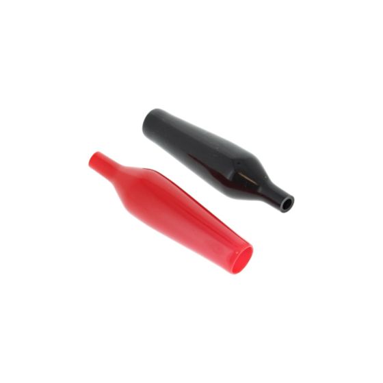 Red/Black PVC Crocodile Clip Insulating Sleeves - 5 Pairs - 0-140-01