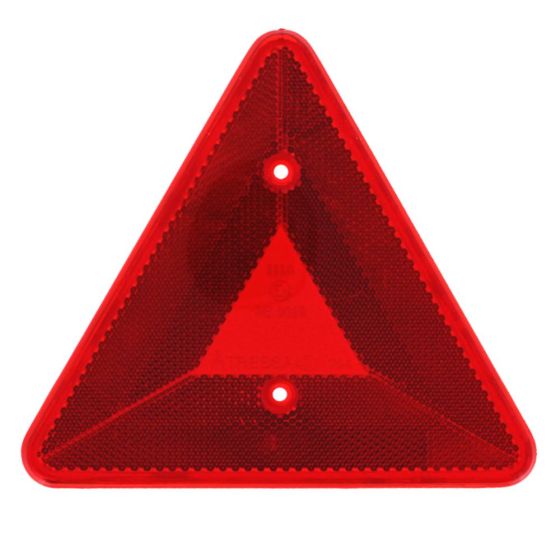Red Reflector Triangle, Two-Hole Fixing (Pack of 4) - 0-229-00