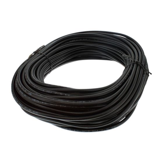 Black Nylon Heavy-Duty Convoluted Unsplit Tubing - 7.5NW x 50m - 0-330-07