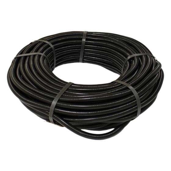 Black Nylon Heavy-Duty Convoluted Split Tubing - 13NW x 50m - 0-331-13