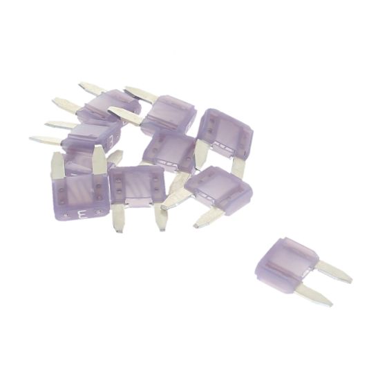 3 Amp Violet Mini Blade Type Fuse (Pack of 10) - 0-372-03