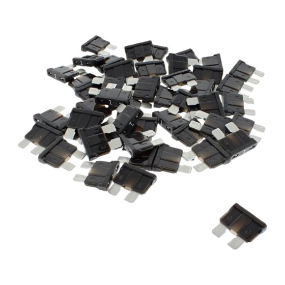 Black Blade Type Fuse - 1 Amp Rating (Pack of 50) - 0-375-51