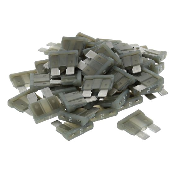 2 AMP Grey Blade Type Fuse - (Pack of 50) - 0-375-52
