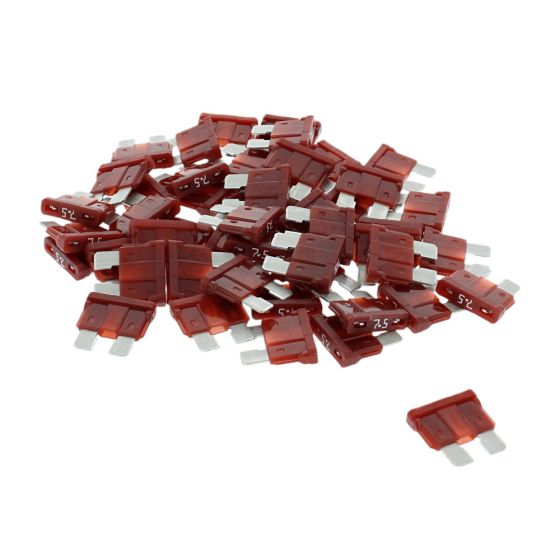 7.5 Amp Blade Type Fuse Brown (Pack of 50) - 0-375-57