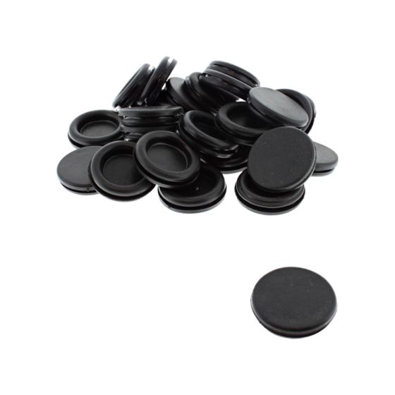 Black PVC Blanking Grommets for 25.40mm diameter hole (Pack of 25) - 0-452-19