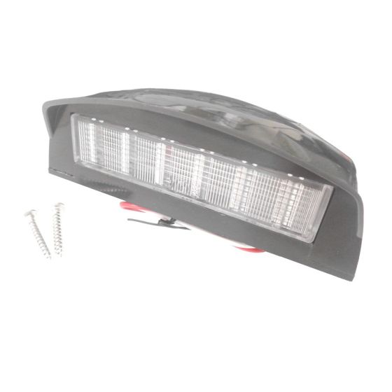 Black Plastic LED Number Plate Lamp - 12/24V - Each - 0-453-70