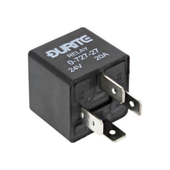 24V Mini Make/Break Relay - Sealed with Resistor, 20A - 0-727-27