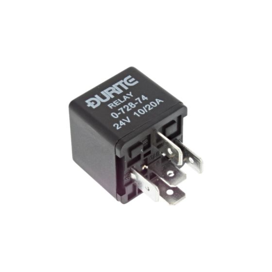 24V Mini Change Over Relay - A Type Termination - 20A - Each - 0-728-74
