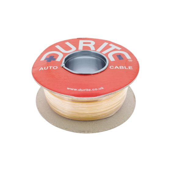 Yellow Single-Core Thin-Wall PVC Auto Cable - 1mm x 100m - 0-932-08