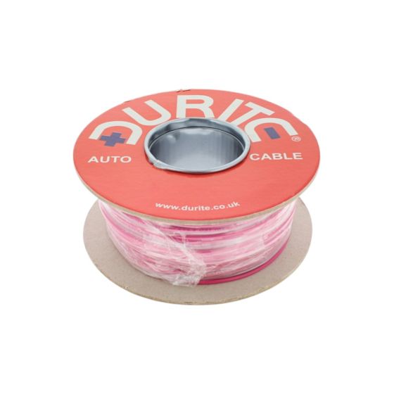 Pink Single-Core Thin-Wall PVC Auto Cable - 1mm x 100m - 0-932-11