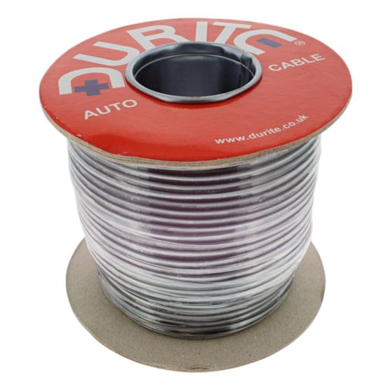 Black Single-Core PVC Auto Cable - 3mm x 50m - 0-945-01