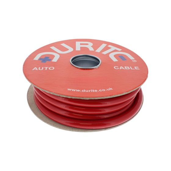 Red Copper Core Flexible PVC Starter Cable - 50mm x 10m - 0-977-15