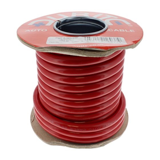 Red Copper Core Flexible PVC Starter Cable - 25mm x 10m - 0-981-15