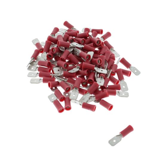 Red Pre-Insulated Blade Terminals - 6.30mm Pack of 100 - OEM No. 2-001-26