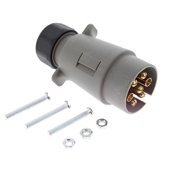7 Pin Plastic Caravan Plug, 12V ISO 3732 - 5-693-66