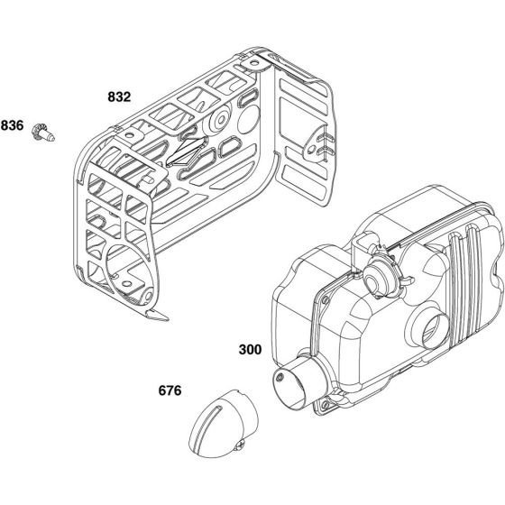 Exhaust System Assembly for Briggs and Stratton Model No. 125P02-0012-F1 Vertical Shaft Engine