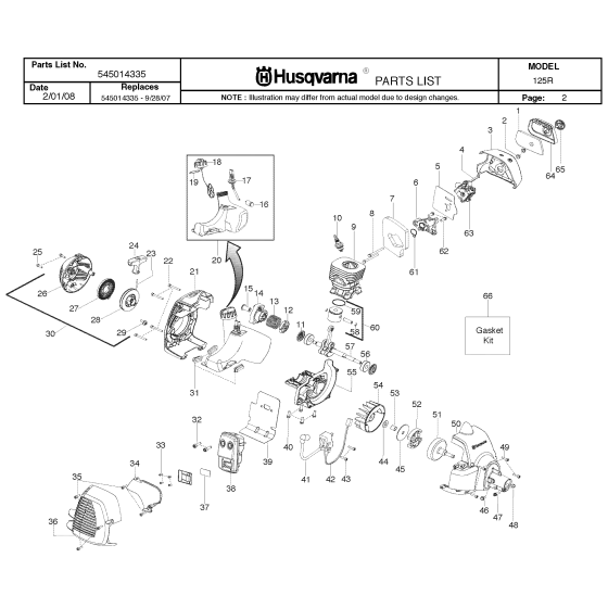 Engine for Husqvarna 125R Brushcutters