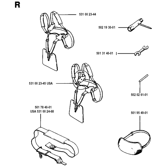 Harness for Husqvarna 125RD Brushcutters