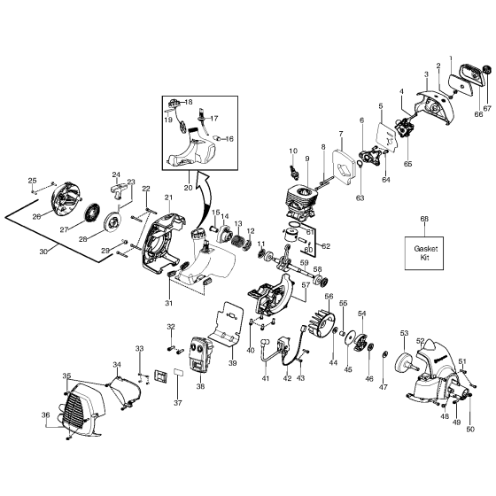 Engine for Husqvarna 125RJ Brushcutters