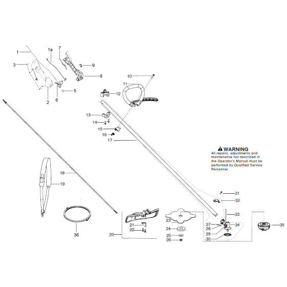 Shaft & Handle for Husqvarna 129Rj Brushcutters