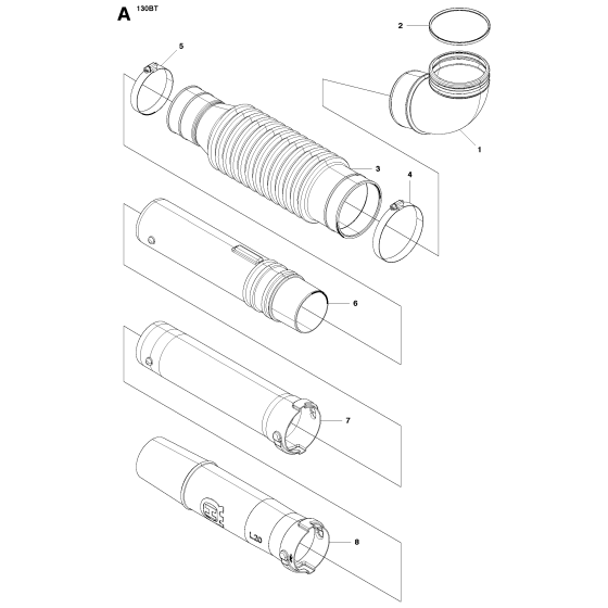 Tube Assembly For Husqvarna 130BT Leaf Blowers