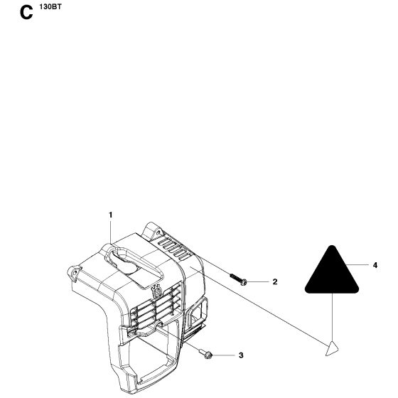 Cylinder Cover Assembly For Husqvarna 130BT Leaf Blowers